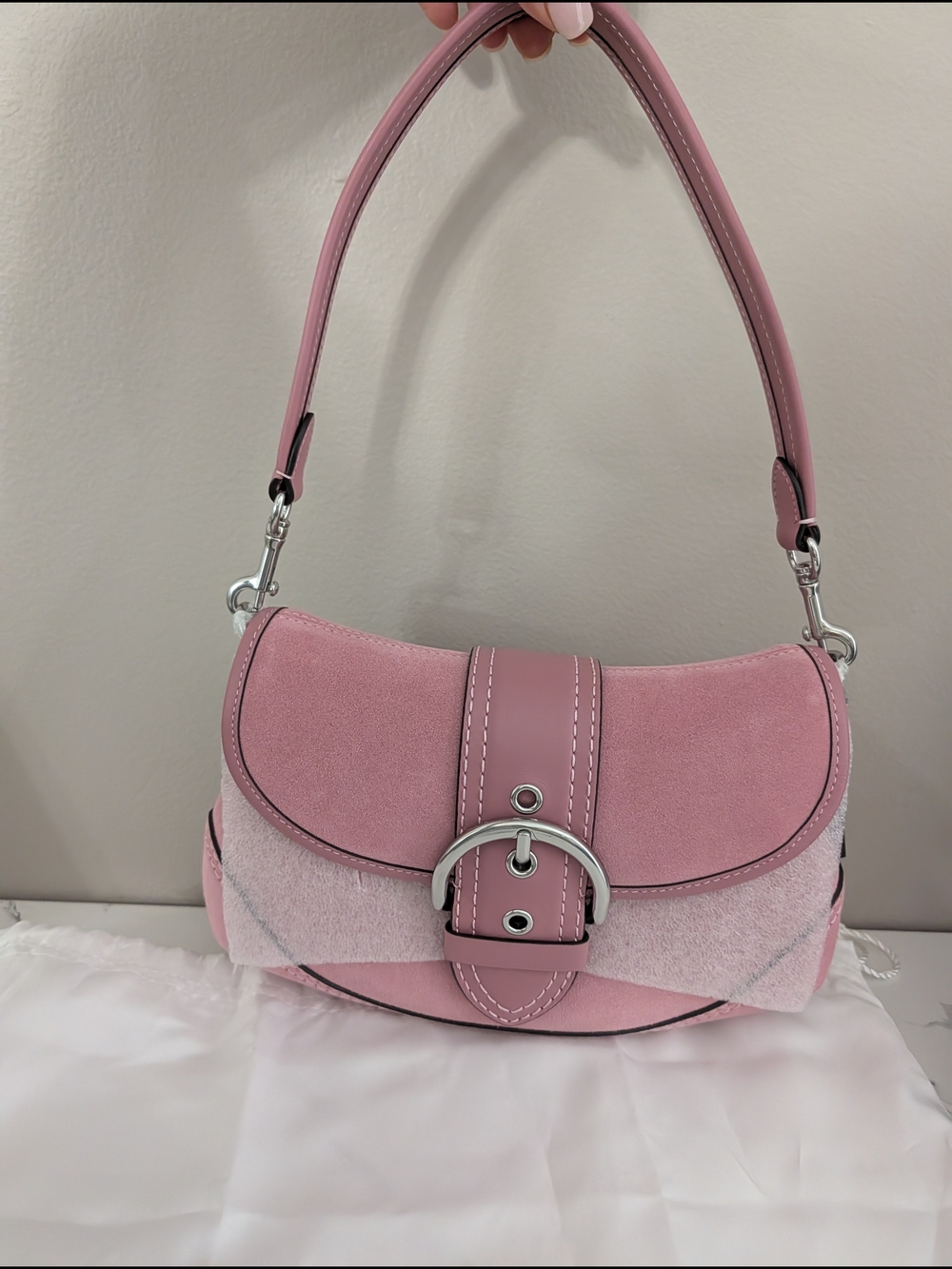 COACH Women's Pink Soho Flap Bag